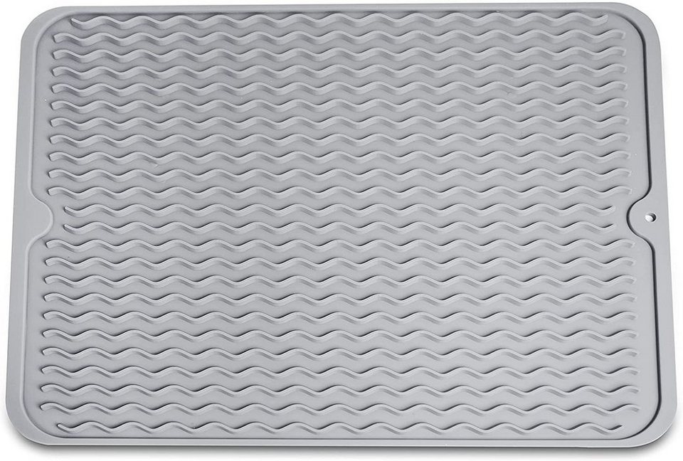 RUBBERNECK Abtropfmatte Spülmatte aus Silikon, in schwarz oder grau