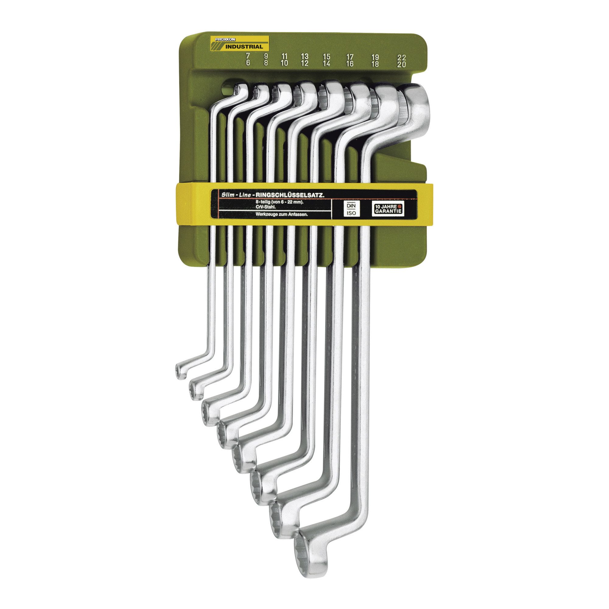 PROXXON INDUSTRIAL Ringschlüssel Proxxon Doppel-Ringschlüsselsatz, 8-teilig von 6 x 7 bis 20 x 22 mm