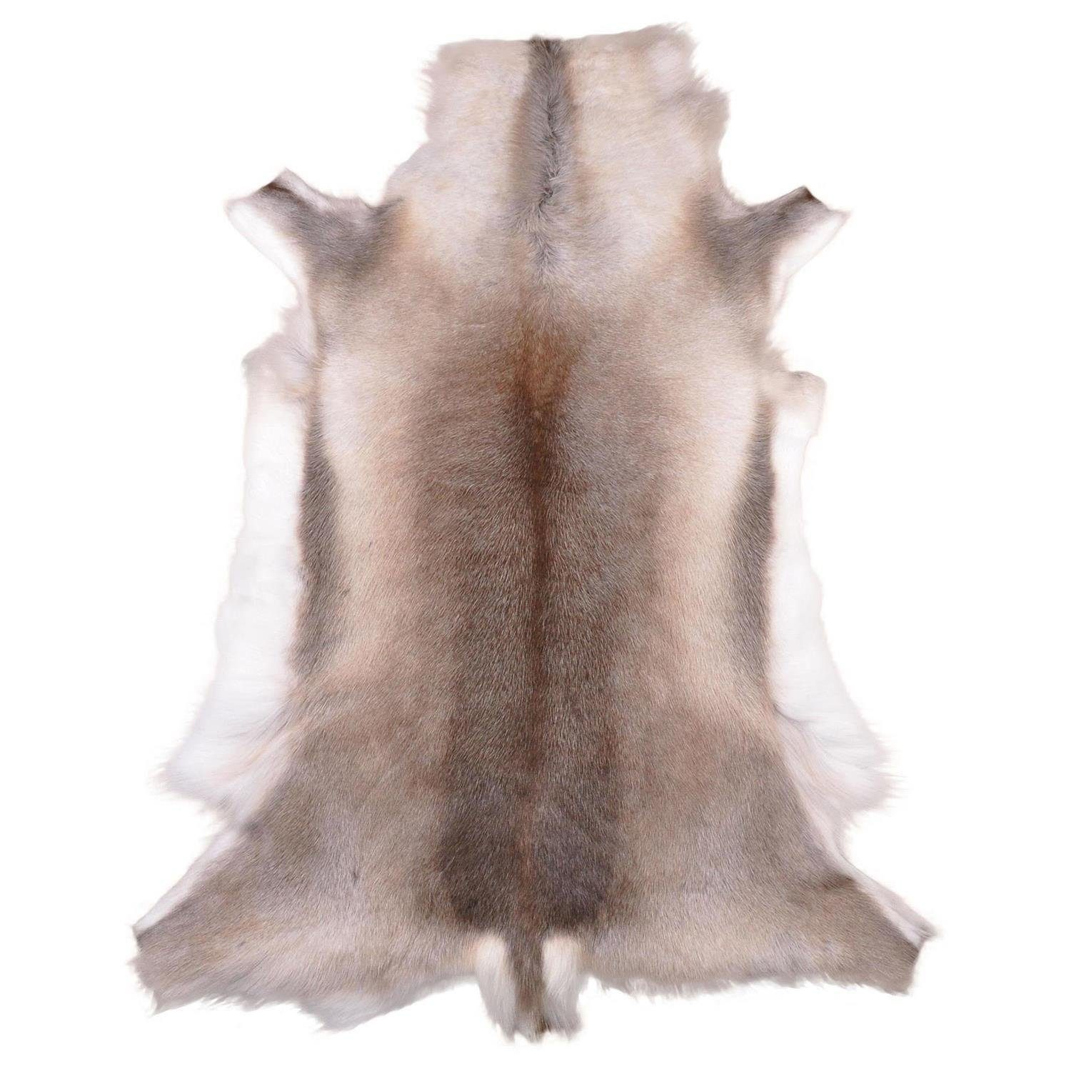 Livorio Fellteppich Rentierfell, hell-dunkel, Größe XL, Länge: 140-145 cm, günstig online kaufen