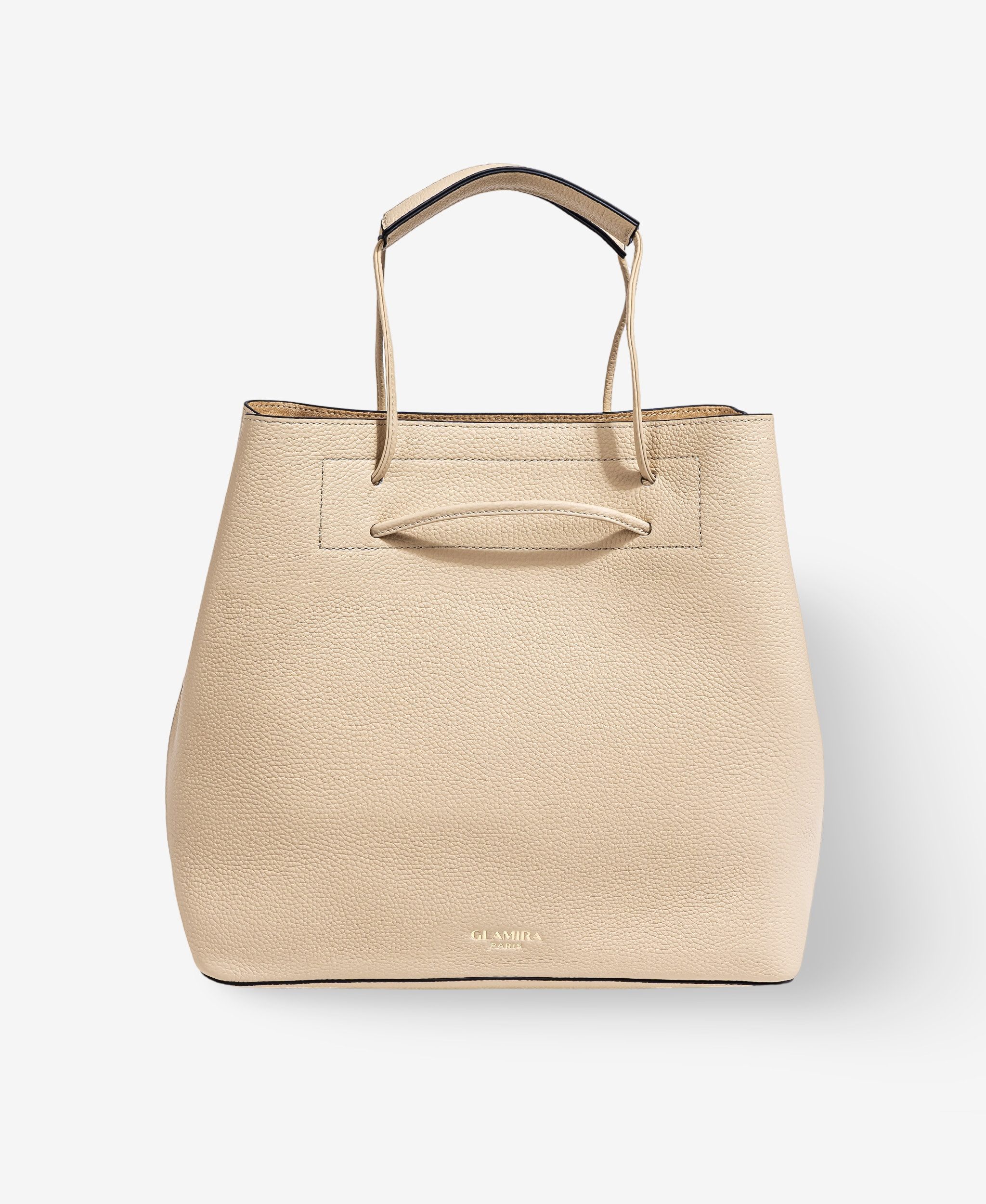GLAMIRA Handtasche Lysandra Beige Schultertasche (1-tlg), echt Leder