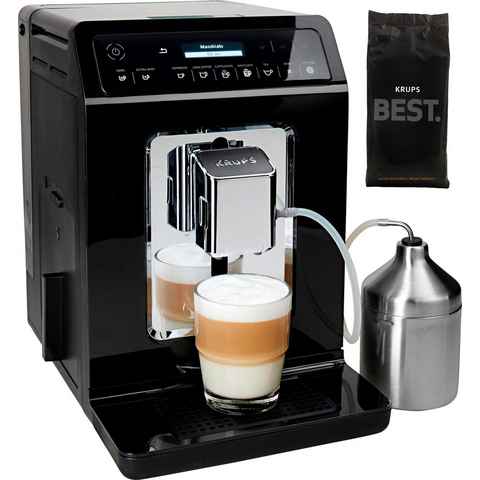 Krups Kaffeevollautomat EA8918 Evidence, OLED-Display, 12 Kaffee- und3 Tee-Variationen, 2-Tassen Funktion