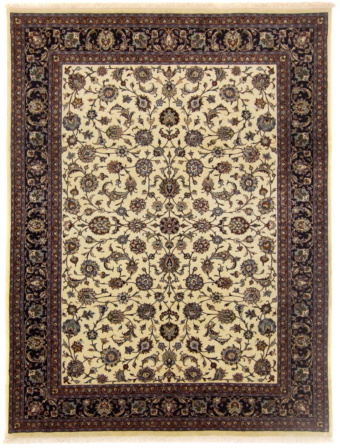 Wollteppich Maschad Durchgemustert Beige 333 x 245 cm, morgenland, rechteckig, Höhe: 10 mm, Unikat mit Zertifikat