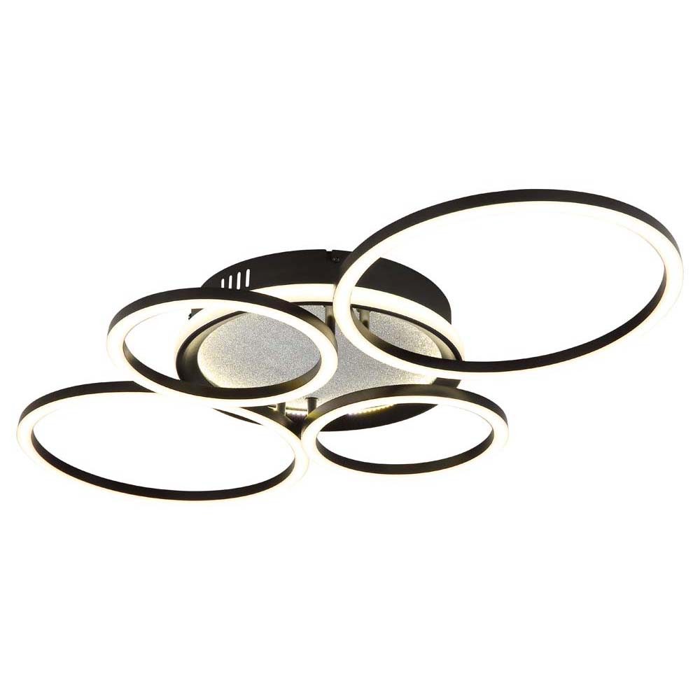 GLOBO LIGHTING LED Deckenleuchte, LED-Leuchtmittel fest verbaut, Neutralweiß, Deckenleuchte LED Deckenlampe schwenkbar Metall schwarz matt L 72 cm