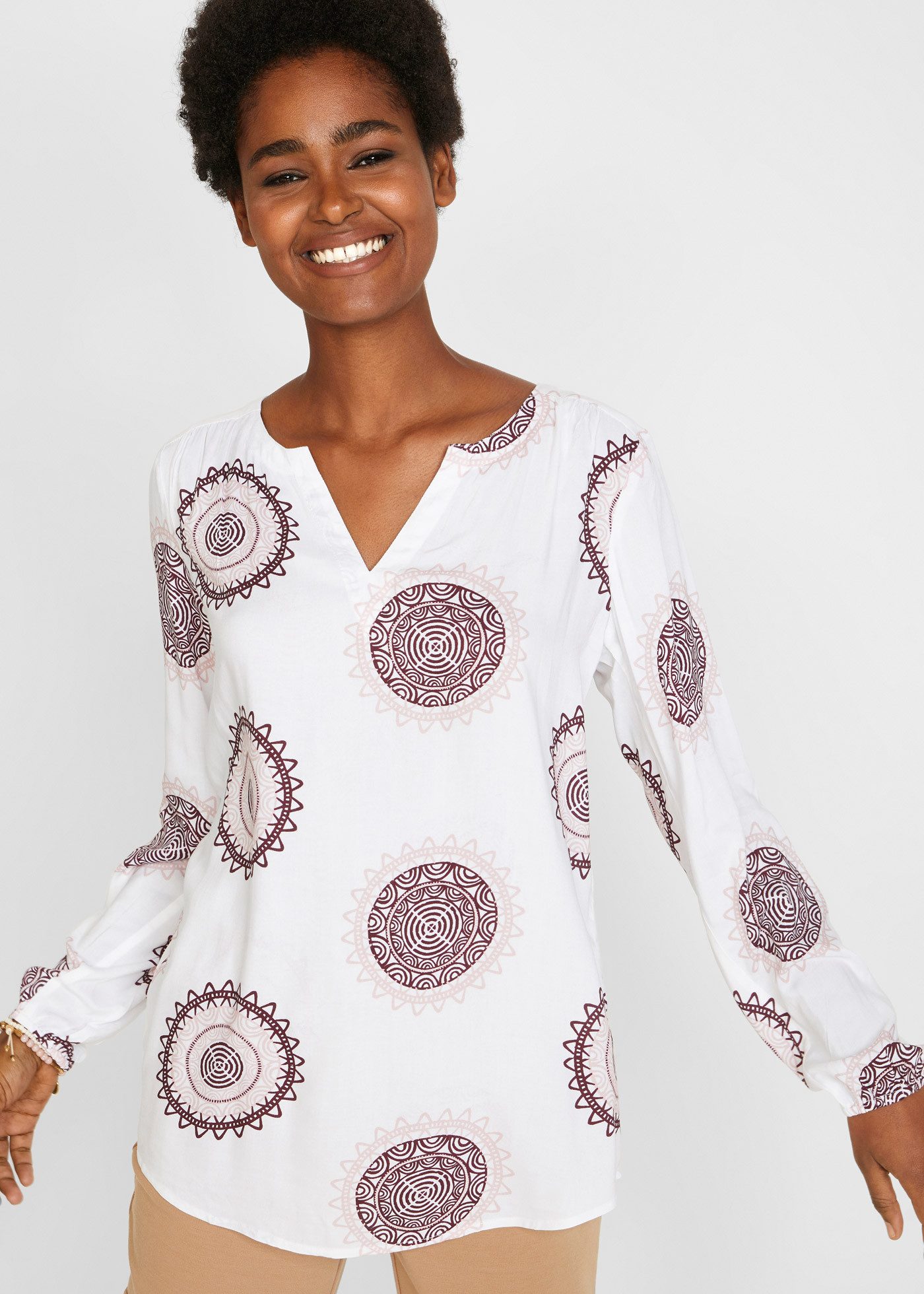 bonprix Tunika Tunikabluse aus softer Viskose