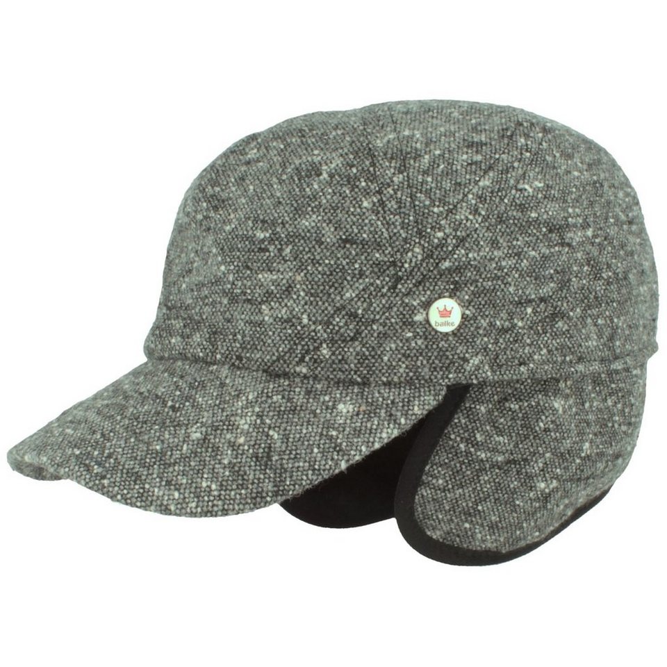 Balke Baseball Cap Cap/Meliert mit Ohrenklappen und weitem Schirm