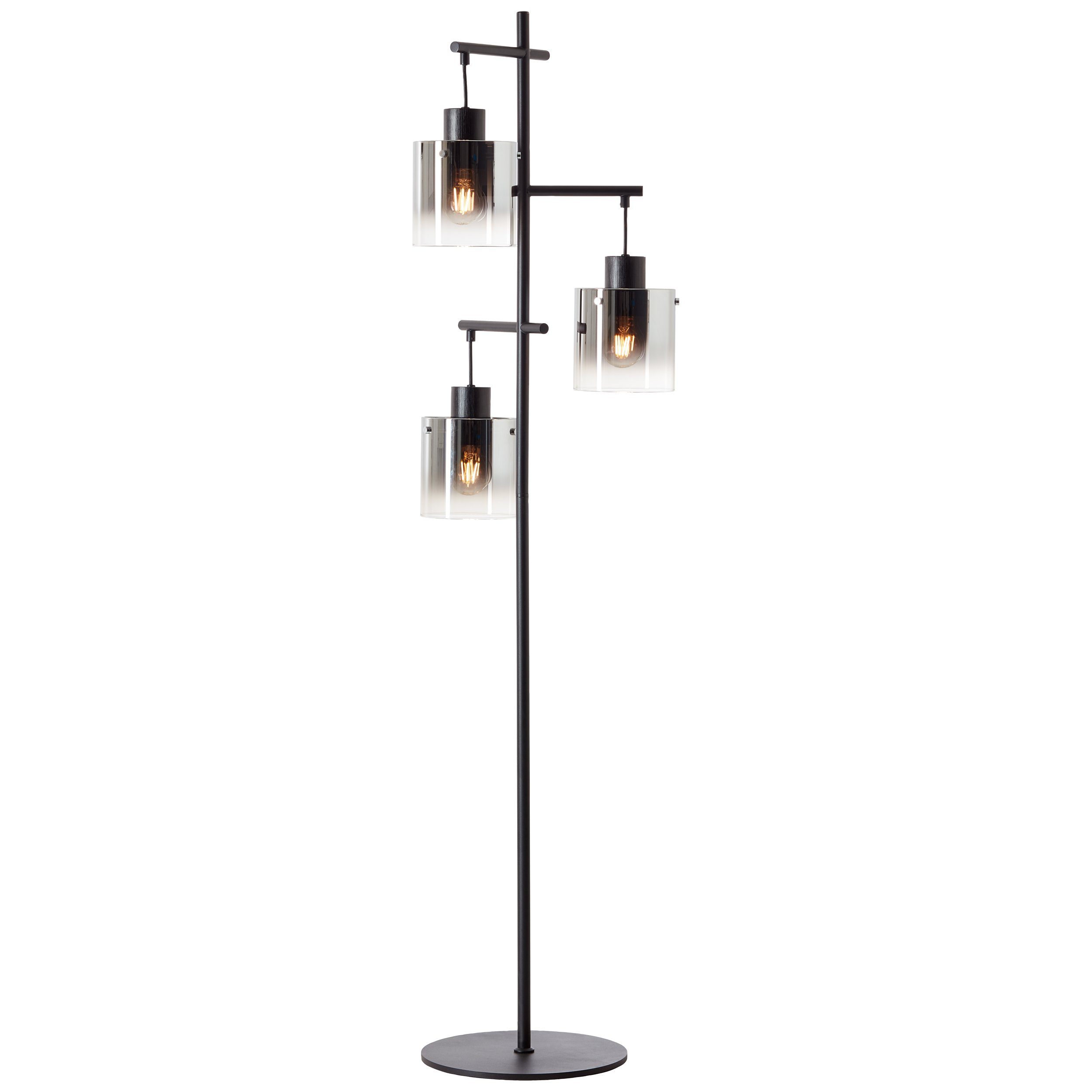Lightbox Stehlampe, ohne Leuchtmittel, Stehlampe, 152,2 cm Höhe, Ø 46 cm, 3 x E27, max. 52 W, Metall/Glas