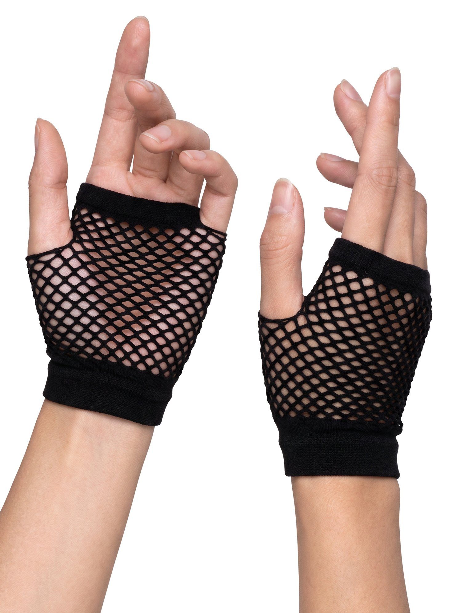 Boland Kostüm Netzhandschuhe 80er Jahre, Mit den fingerlosen Netzhandschuhen die 80er Jahre abfeiern!