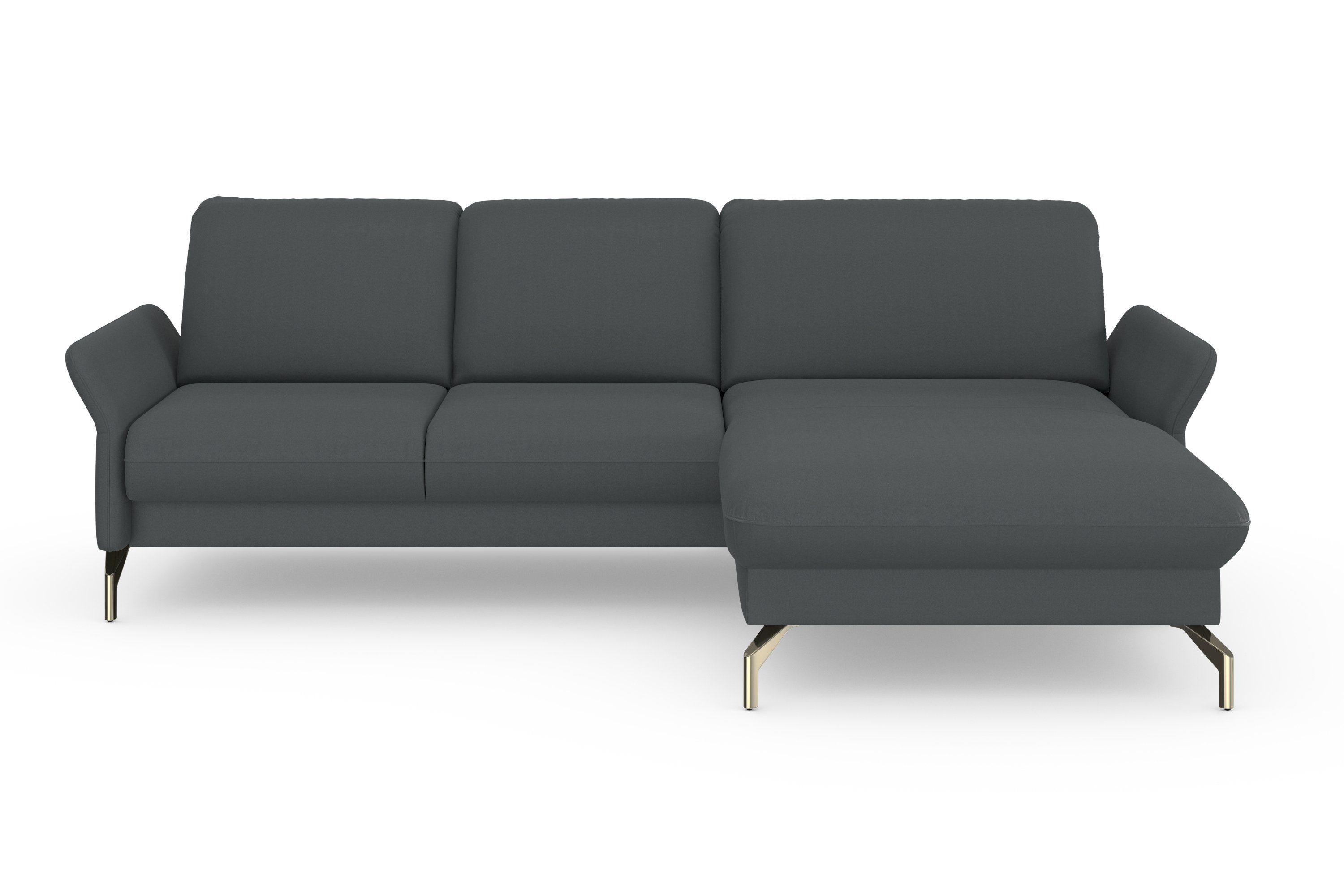 sit&more Ecksofa Fashion, mit Kopfteilverstellung, motorisch, Vorziehsitz, wahlweise Nickelfüße