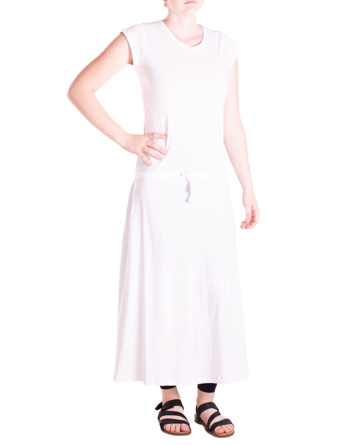 Vishes Maxikleid Langes einfaches Basis Sommerkleid aus Jersey mit Tunnelzug Alternative Bekleidung, Ethno, Hippie, Retro Style