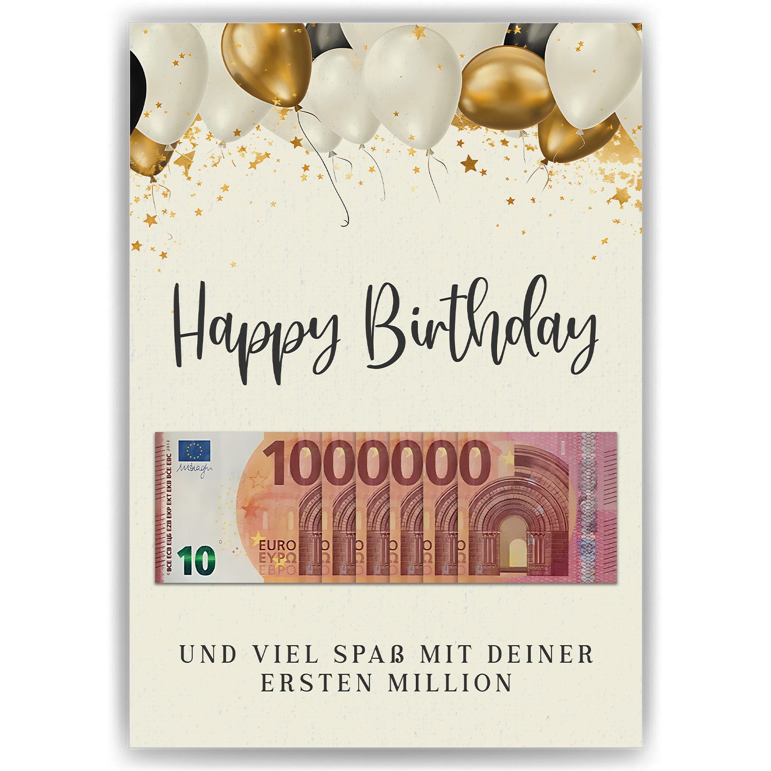Tigerlino Poster Geldgeschenk zum Geburtstag erste Million Lustiges Geburts günstig online kaufen
