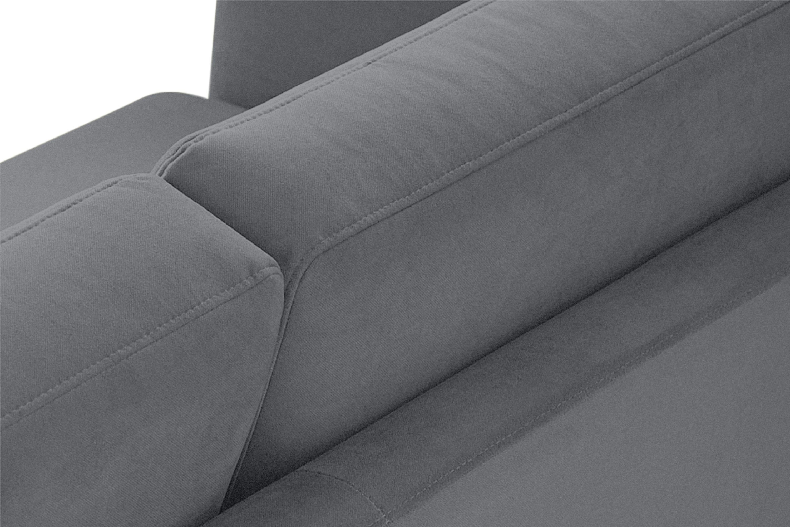 Personen, TAGIO Sofa Gestell Europe, Made mit 3 3-Sitzer in grau | aus Konsimo Scandi-Stil, grau Armlehnen, Massivholz