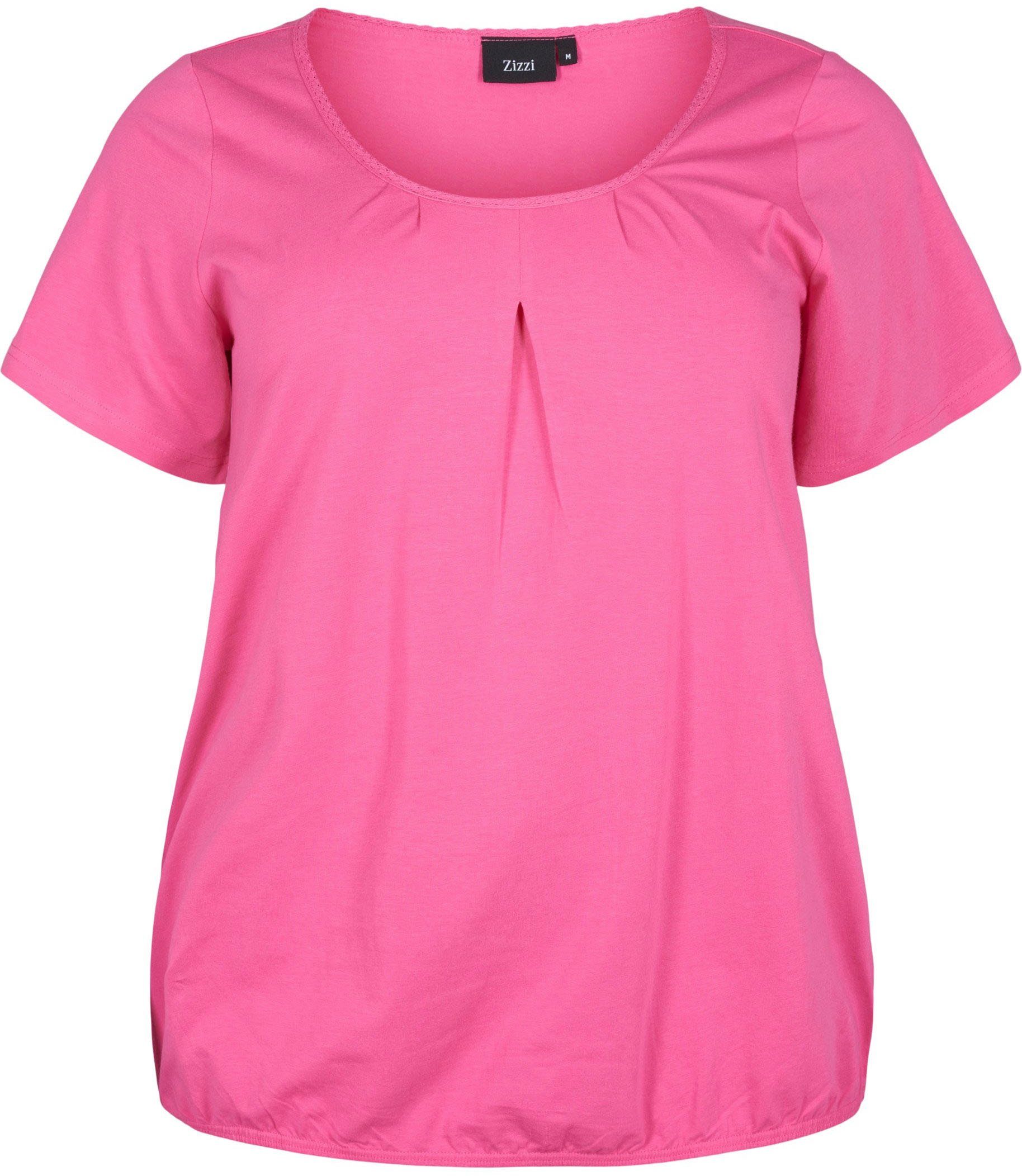Outlet-Store Zizzi T-Shirt Shocking Pink Zizzi VPOLLY