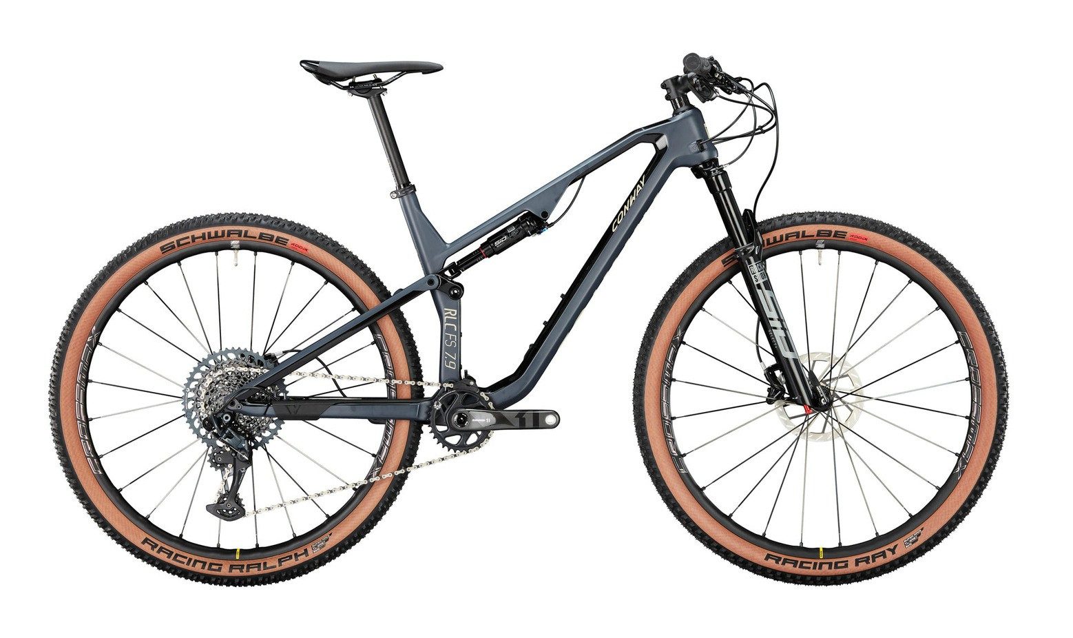 Conway Mountainbike MTB Fully RLC FS 7.9 anthracite matt / black metallic 29" Diamant, 12 Gang SRAM SRAM "XX1 Eagle" Schaltwerk