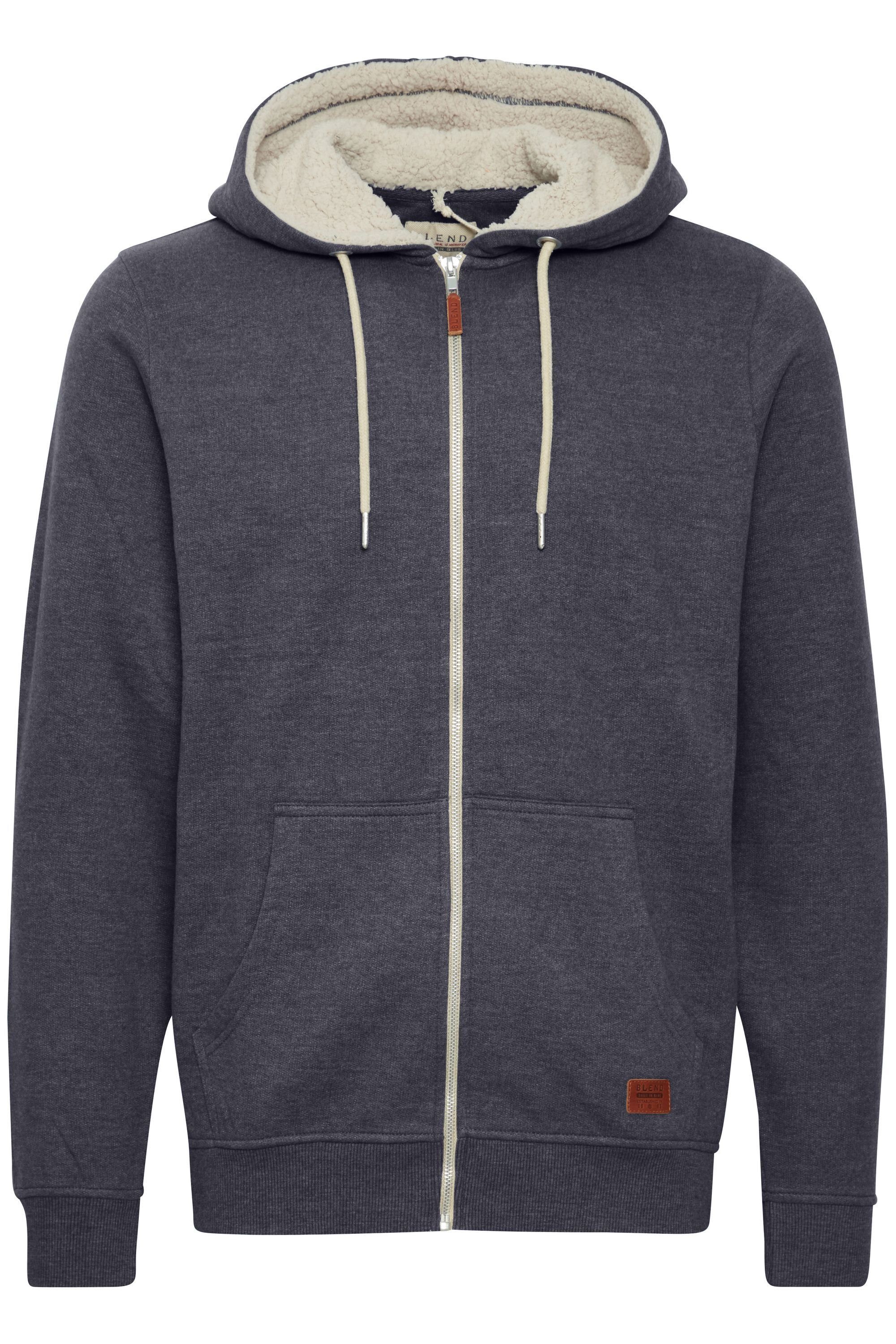 Blend Kapuzenpullover BHHulker Sweatshirtjacke mit Teddyeinsatz in der Kapuze