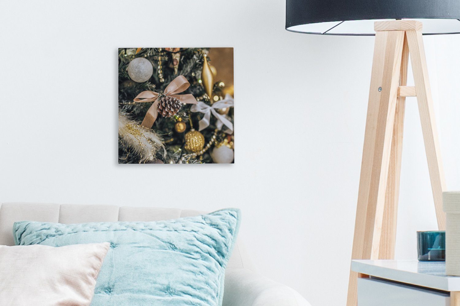 Eine Weihnachtsbaumschmuck, für Wohnzimmer Bilder St), OneMillionCanvasses® Nahaufnahme von Leinwand (1 Schlafzimmer Leinwandbild