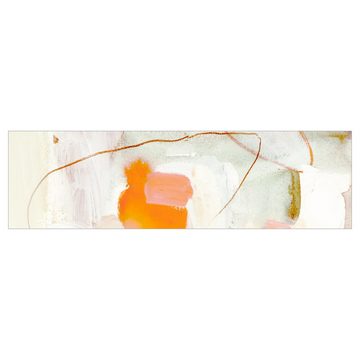 Bilderdepot24 Küchenrückwand orange dekor Abstrakt Aquarell Kunst Ravel I Wandverkleidung Küche, (1-tlg., Nischenrückwand - für Fliesenspiegel ohne Bohren - matt), Spritzschutz Rückwand Küche Herd - Folie selbstklebend versch. Größen