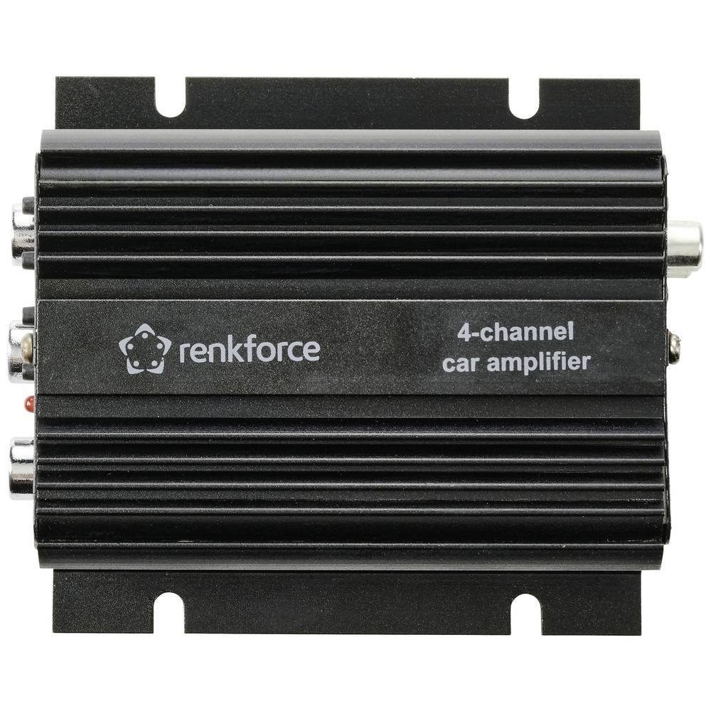 Renkforce 200 W Auto-Subwoofer 4-Kanal Lautstärke-/Bass-/Höhen-Regelung) Auto-Verstärker (Bluetooth®-/USB-Audiowiedergabe