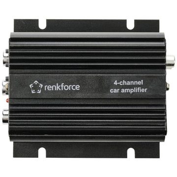 Renkforce 200 W 4-Kanal Auto-Verstärker Auto-Subwoofer (Bluetooth®-/USB-Audiowiedergabe, Lautstärke-/Bass-/Höhen-Regelung)
