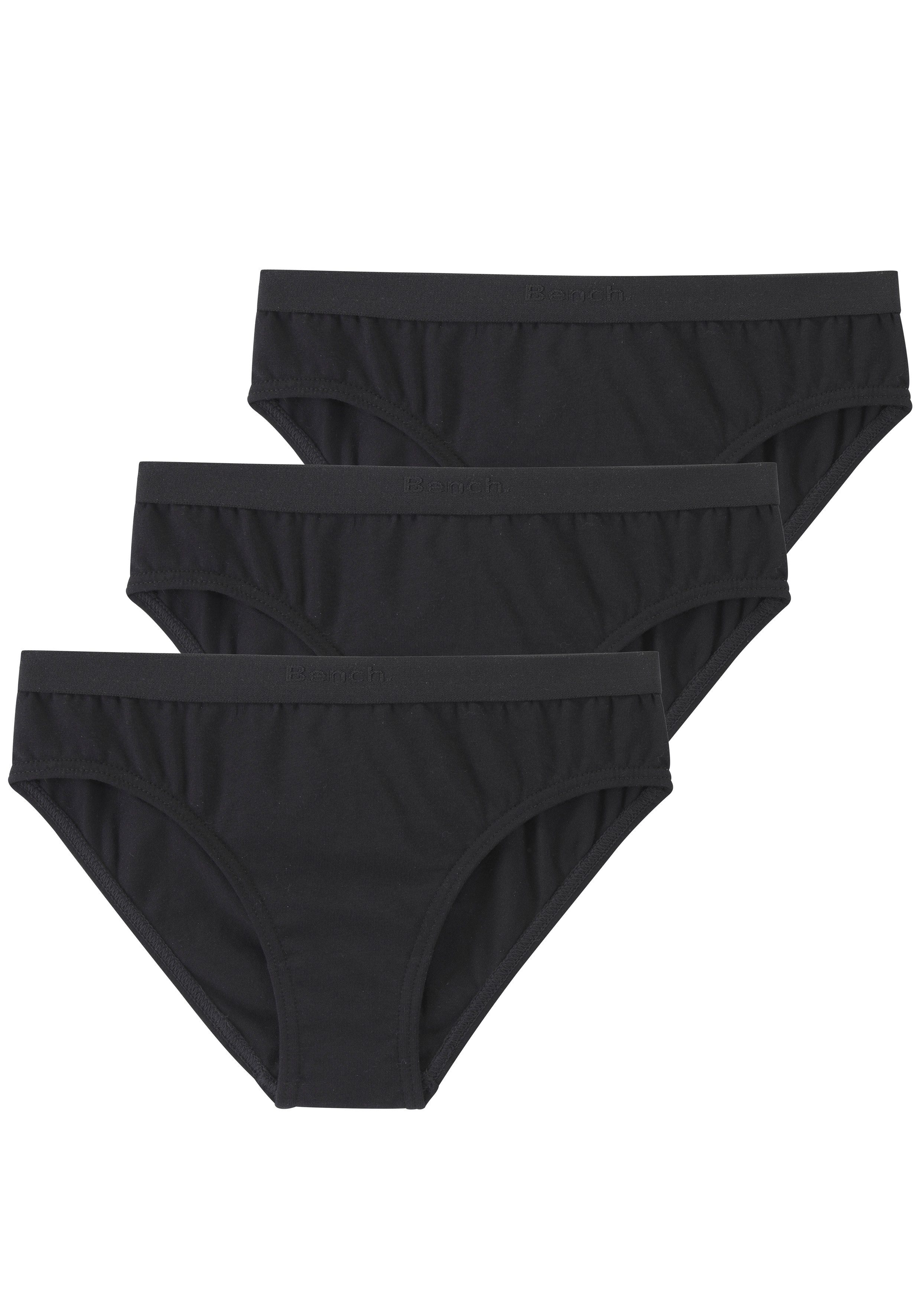 Bench. Slip (Packung, 3-St) mit weichem Webbund und Bench Schriftzug