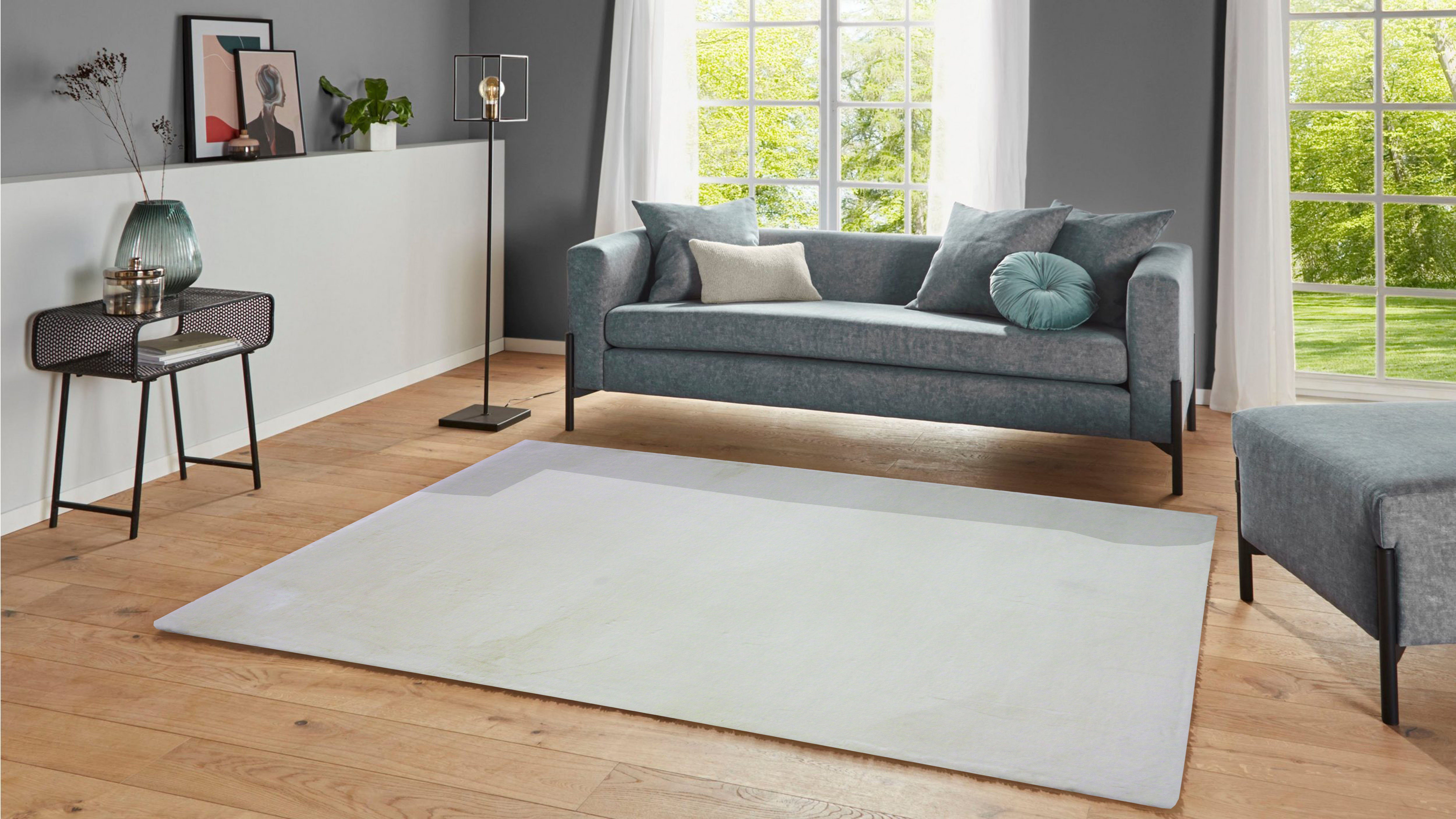 rechteckig, Kaninchenfell-Haptik, Nachhaltiger Modern, Balu, kuschelig, Teppich, mm, Kunstfell Leonique, weich, Wohnzimmer, Höhe: Fellteppich Langflor, creme Schlafzimmer 20