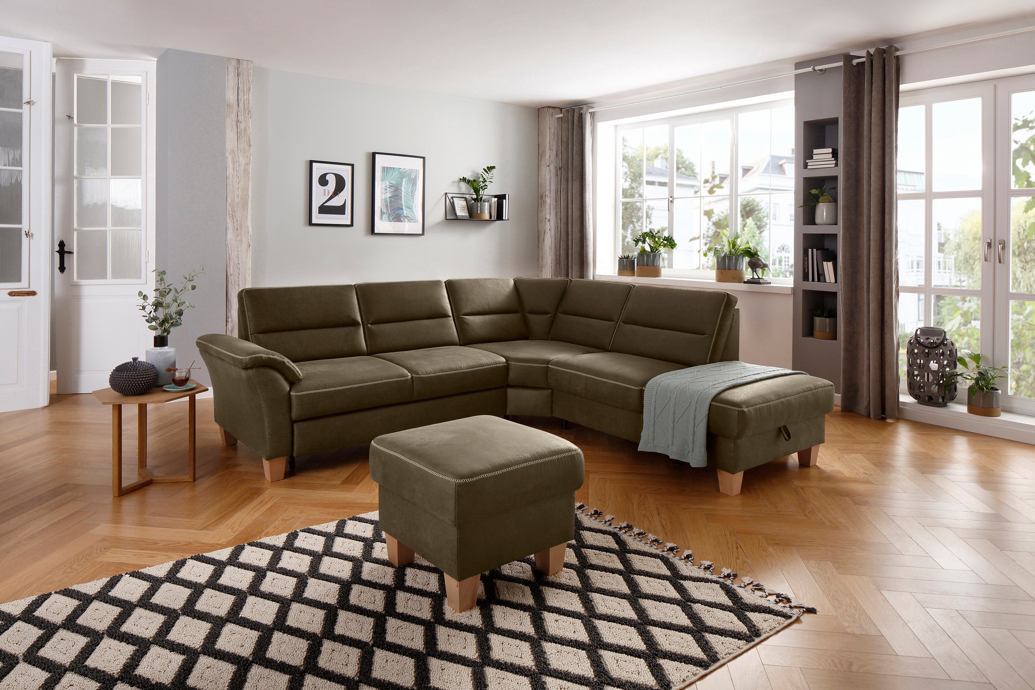 OTTO home Ecksofa Soleo L-Form, komfortable Trapezecke mit Relaxfunktion, optional Schlaffunktion