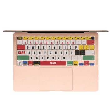 kwmobile Aufbewahrungstasche Apple MacBook Air 13 M1 (A2337) Sticker (1-tlg), Keyboard Sticker - Farb-Aufkleber für Amerikanische QWERTY Tastatur