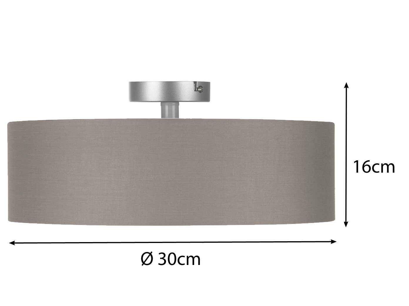 meineWunschleuchte Deckenleuchte, ohne Leuchtmittel, Designklassiker, Lampenschirm-e Stoff-Lampen übern Esstisch Ø30cm