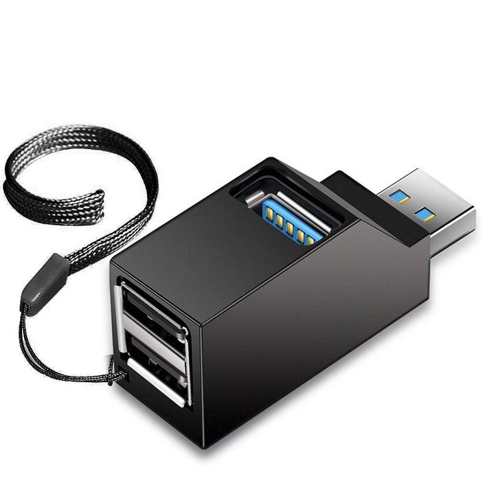 GelldG USB 3.0 Hub 3 Port Mini Portable High Speed USB Splitter Adapter USB-Adapter