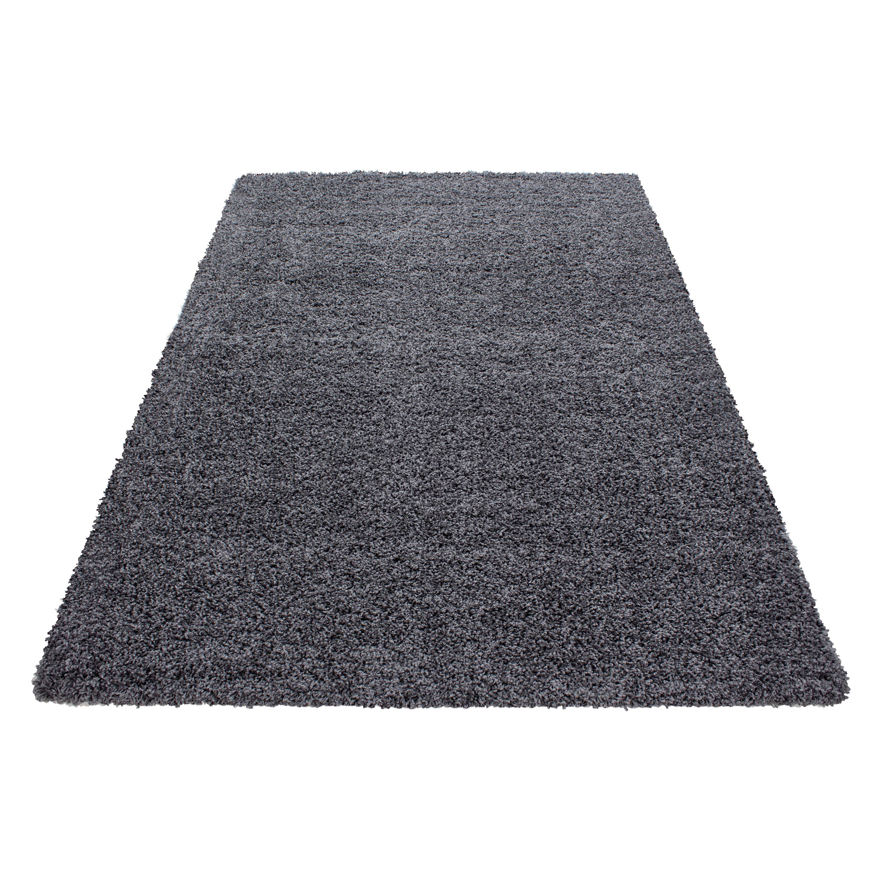 Carpettex Hochflor-Teppich Unicolor - Einfarbig, Läufer, Höhe: 50 mm, Teppi günstig online kaufen