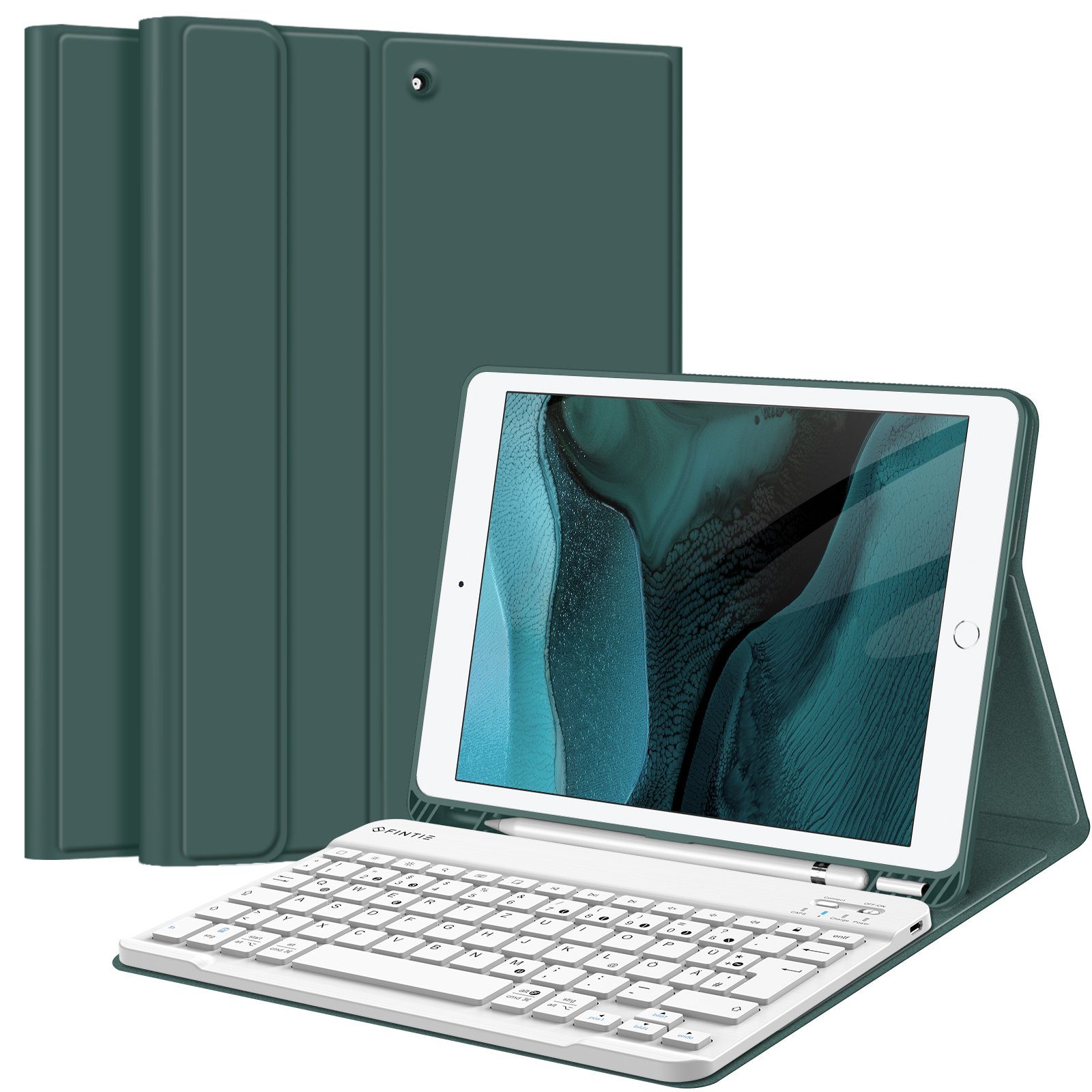 AVNICUD IPad Tastatur Hülle 10.2 Zoll - Magnetisch QWERTZ Für IPad 9/8/7