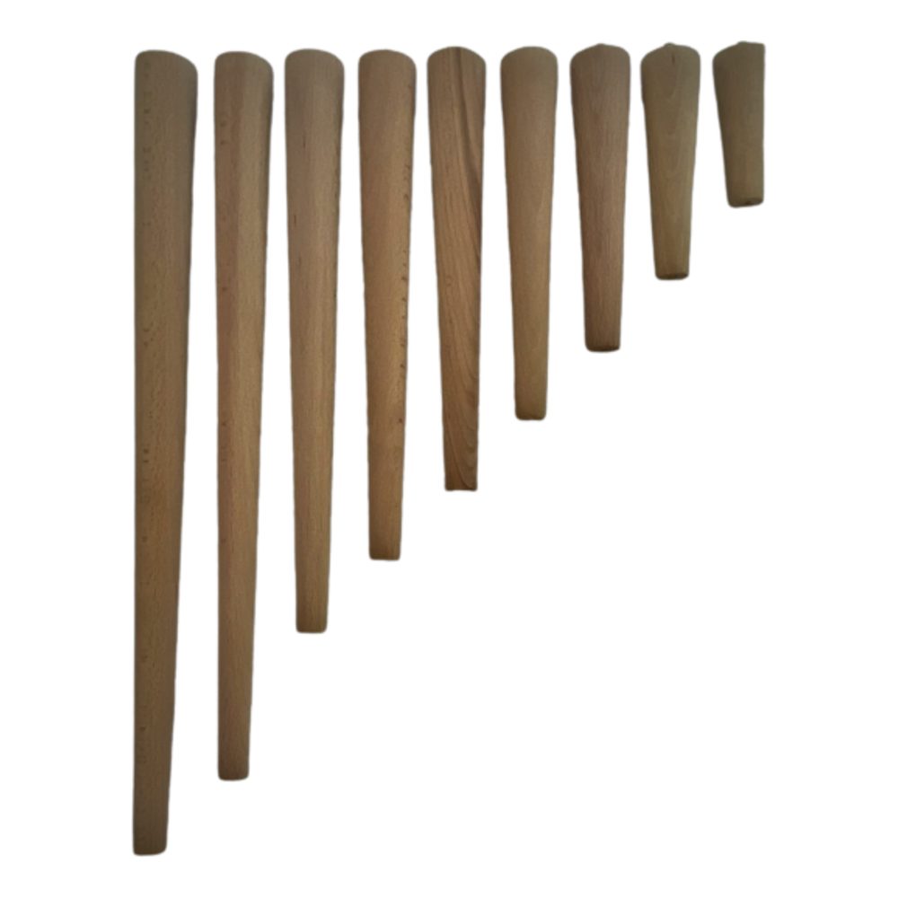 HOOZ Möbelfuß aus Buchenholz für Möbel, Dunkel 50 cm, (Set, 4-St., robuste Standbeine), belastbar bis 30kg