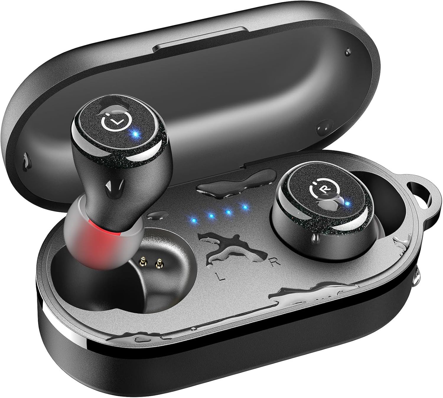 TOZO Bluetooth 5.3 Kopfhörer mit ENC & 55H Akkulaufzeit In-Ear-Kopfhörer (Kabellose Earbuds mit tiefem Bass und klaren Höhen für ein beeindruckendes Musik und Gaming Erlebnis., Wasserdichte Sport Ohrhörer mit Tiefbass & Wireless Charging)