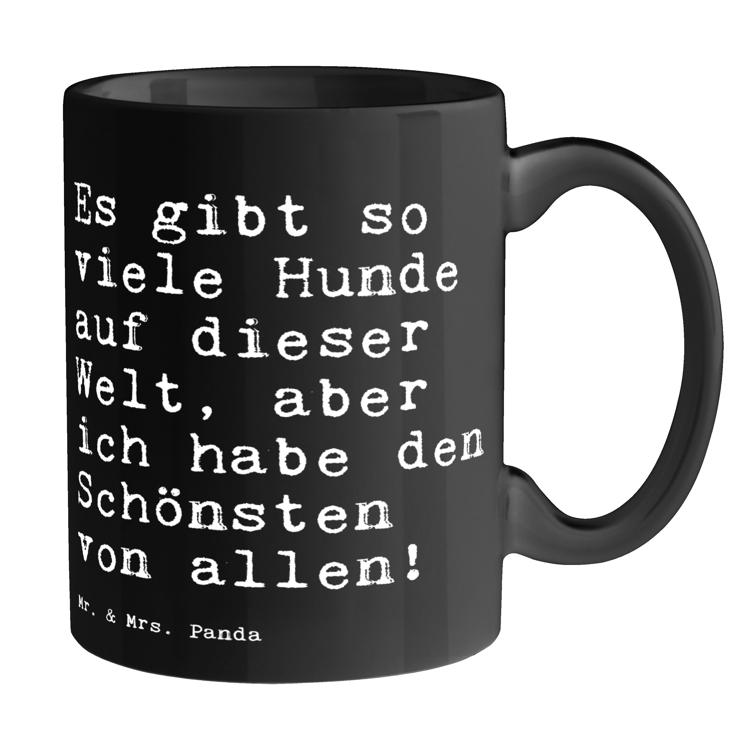 Kaffeebecher, Panda Tasse Mr. Schwarz Geschenk, so Es Mrs. - - Hund, & Keramik Schwarz gibt Kaffeet, viele...