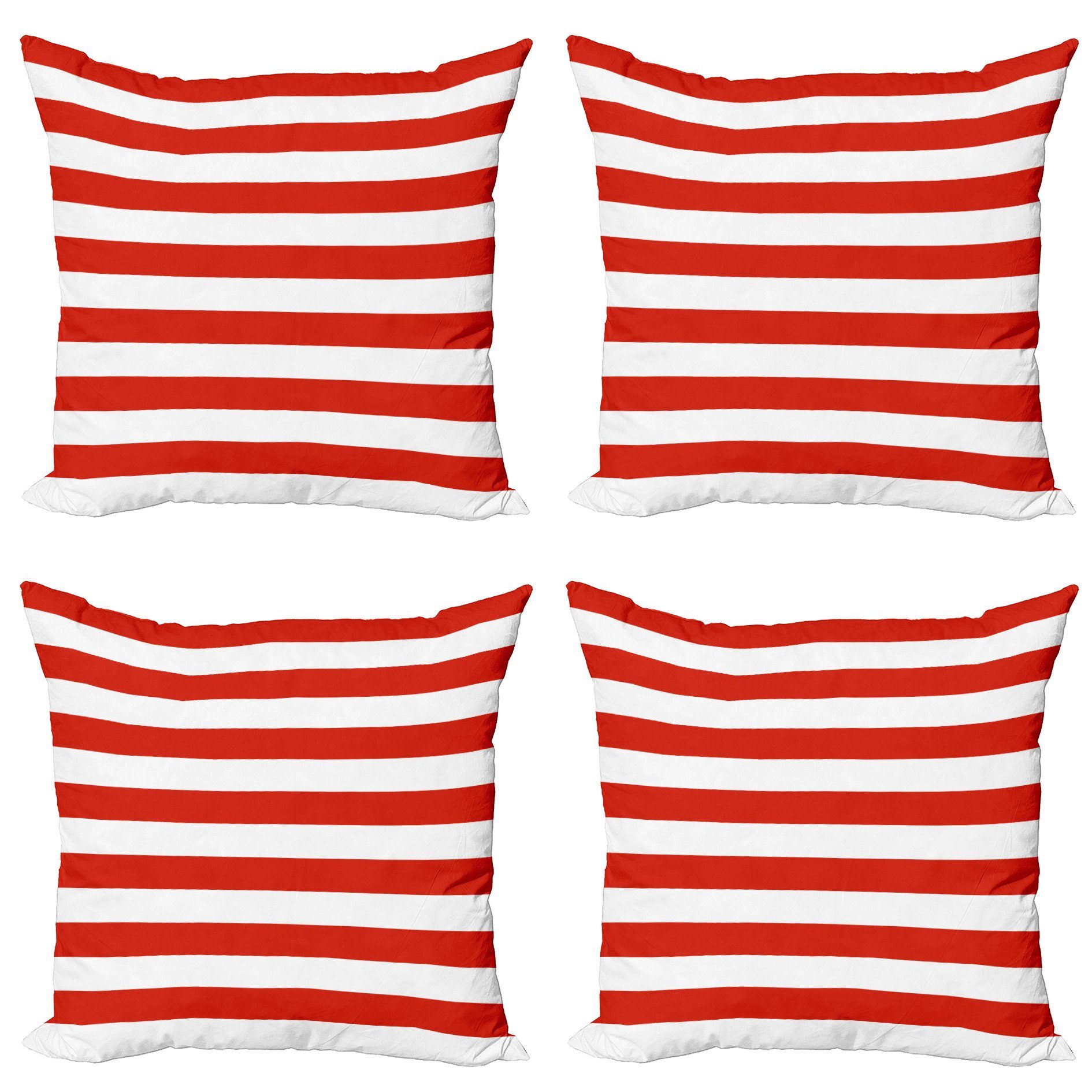 Kissenbezüge Modern Accent Doppelseitiger Digitaldruck, Abakuhaus (4 Stück), Geometrisch Amerikanische Flaggen-Entwurf