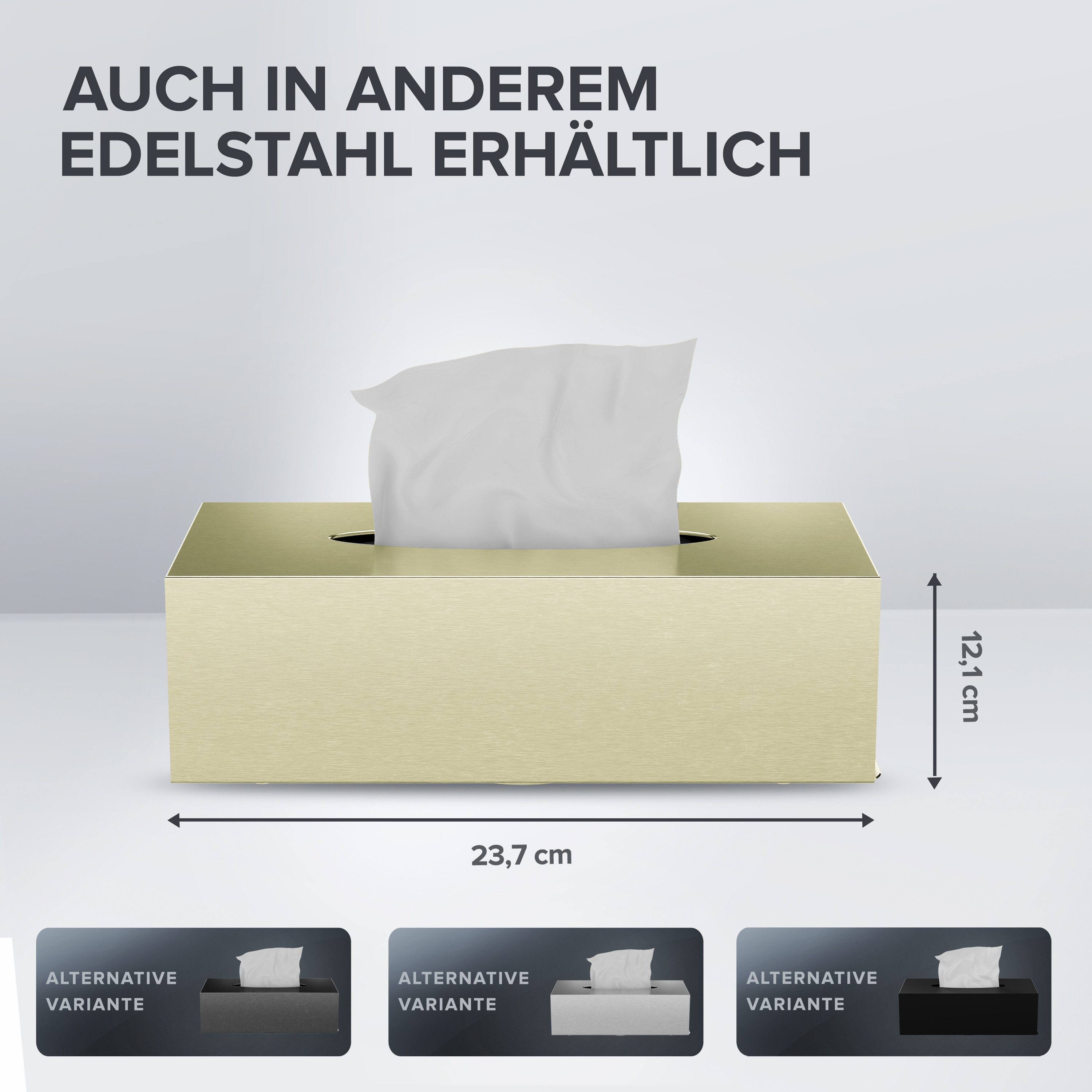ovimar Papiertuchbox (1 St), aus Edelstahl in Gold zur