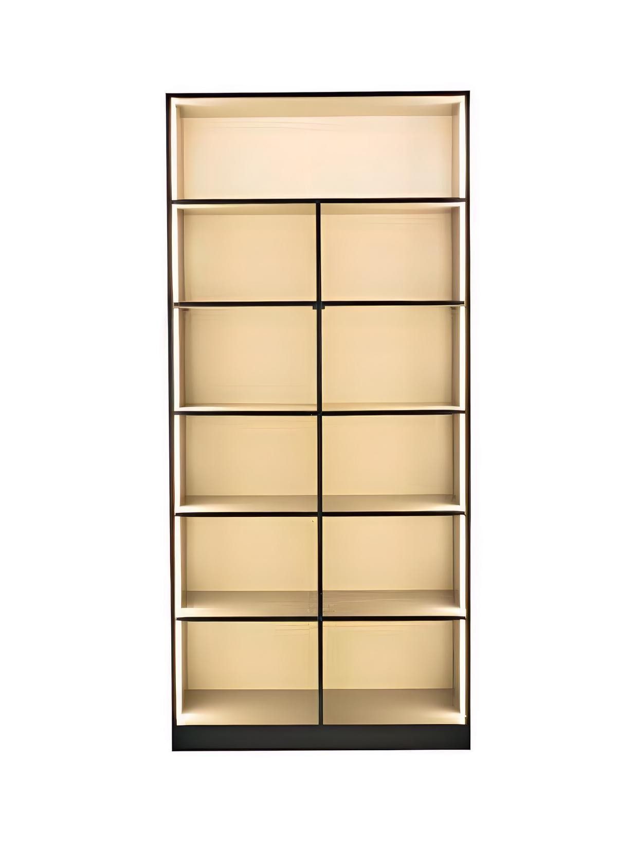 Xlmoebel Kleiderschrank Kleiderschrank Modul Modern Schwarz Offen Design Regal Beleuchtung (Kleiderschrank, 1-St., 1-tlg)
