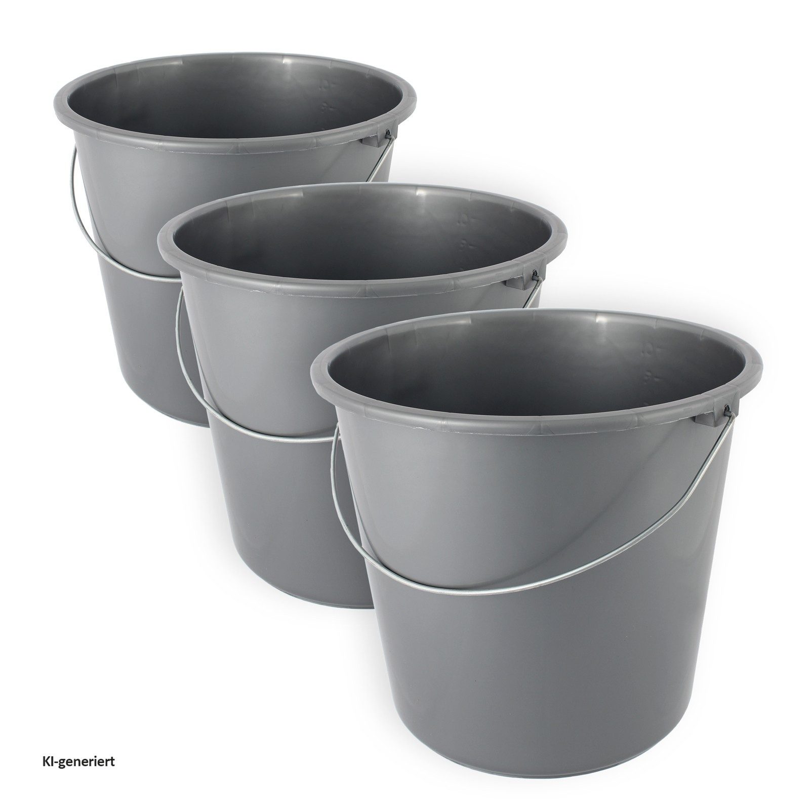 HTI-Living Putzeimer Eimer 3 Stück Haushaltseimer, (3-tlg., 3 Eimer)