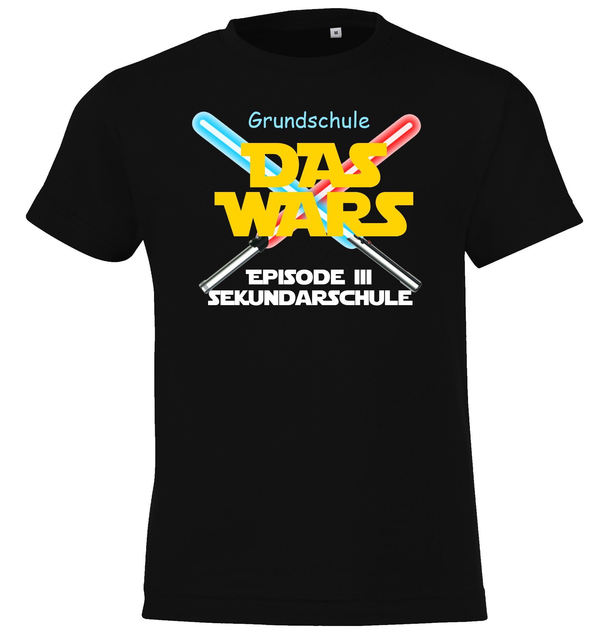Schulzeit der Schwarz Grundschule Shirt Kinder mit Designz Wars lustigem Youth T-Shirt Das Motiv