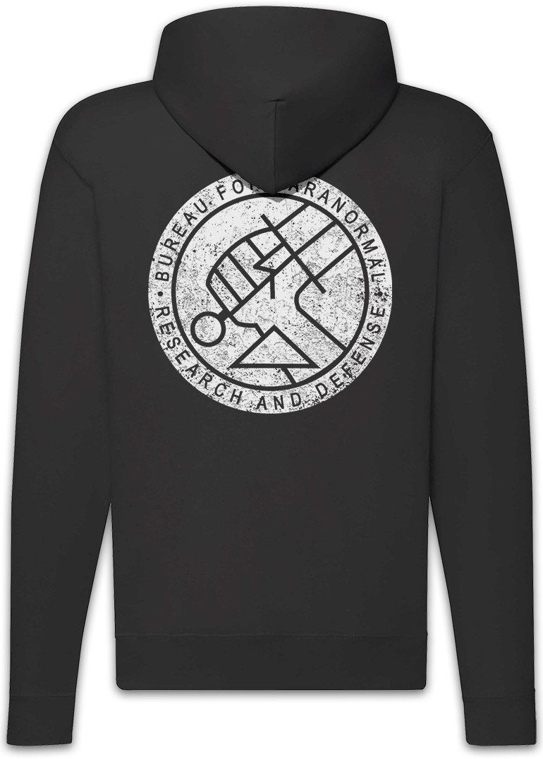Urban Backwoods Sweatjacke Bureau For Paranormal Research And Defense Zipper Hoodie Bprd Hellboy (1-tlg) Logo Kult Film Comic