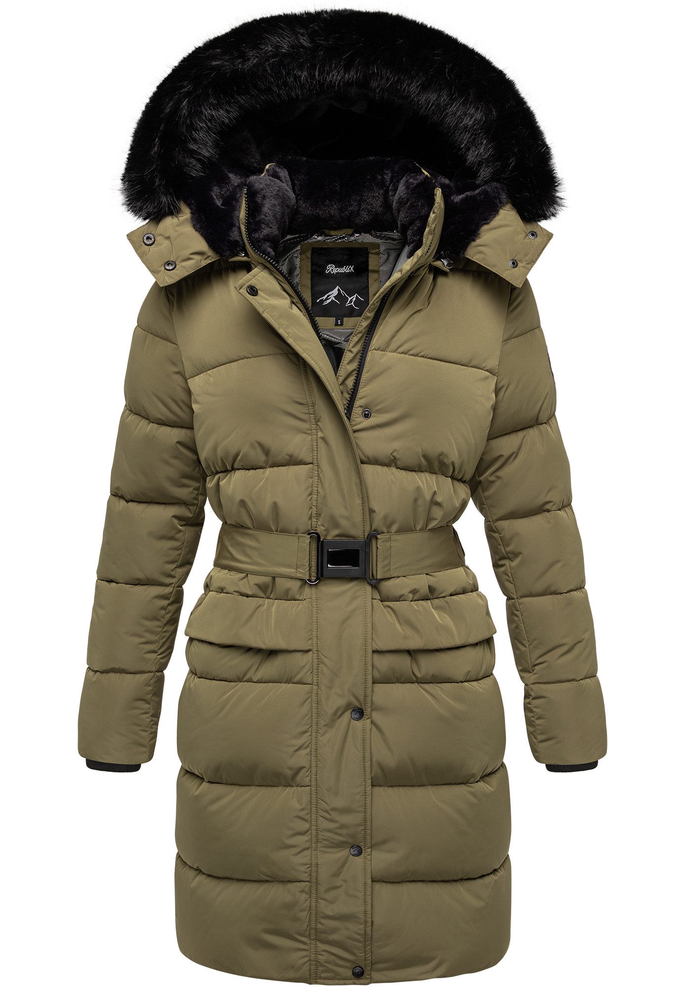 REPUBLIX Winterjacke EVERLY Damen Gefütterte Dicke Winter Jacke Mantel Parka mit Kapuze