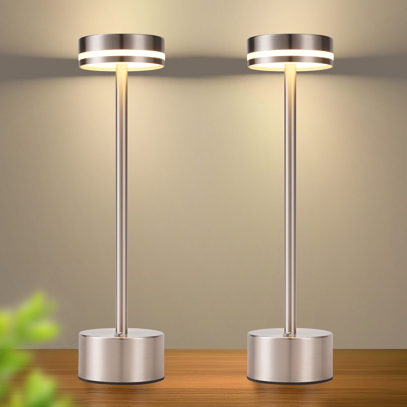 Nettlife LED Tischleuchte Kabellos Nachttischlampe Touch günstig online kaufen