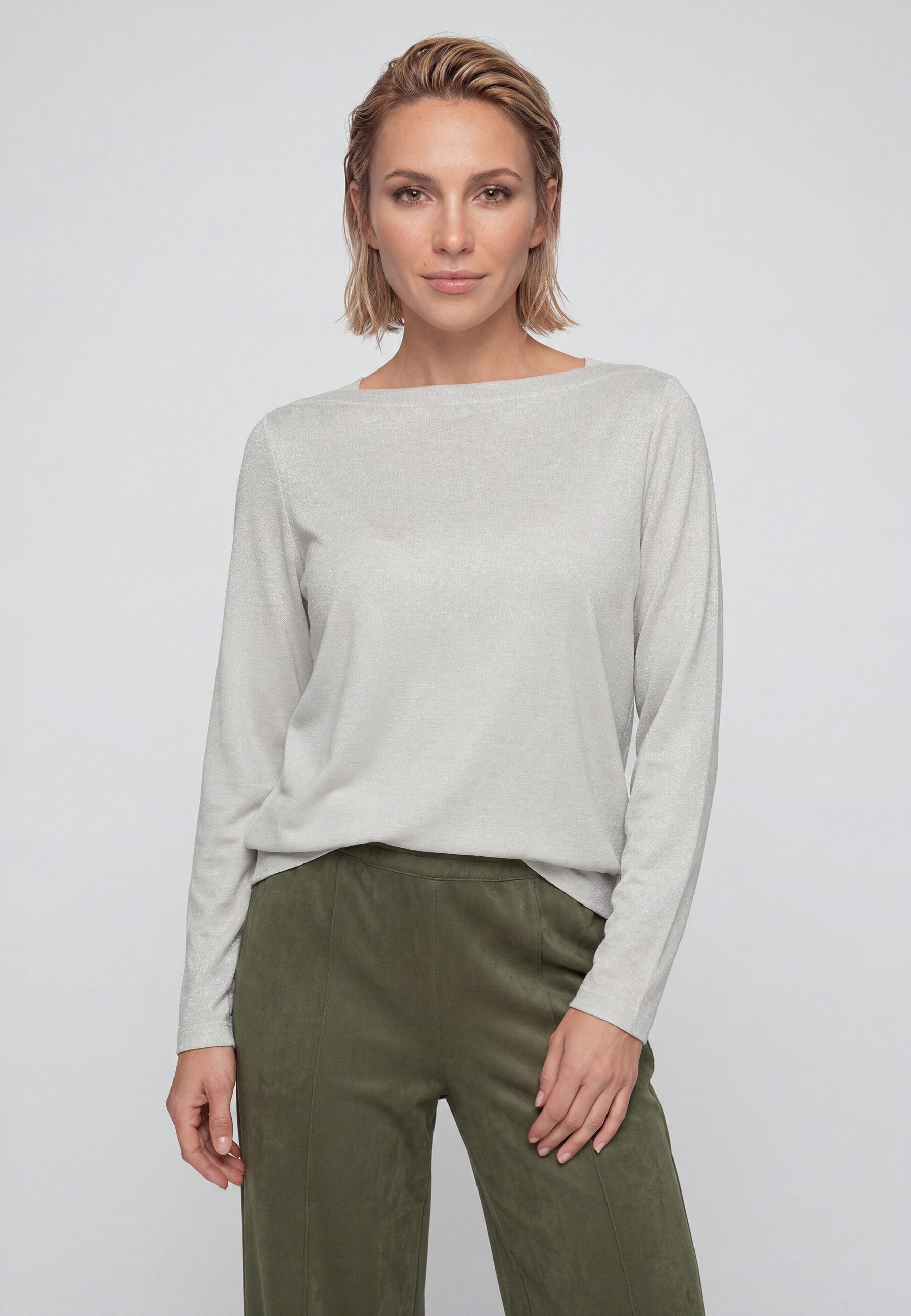 Olsen T-Shirt Shirt mit U-Boot-Ausschnitt
