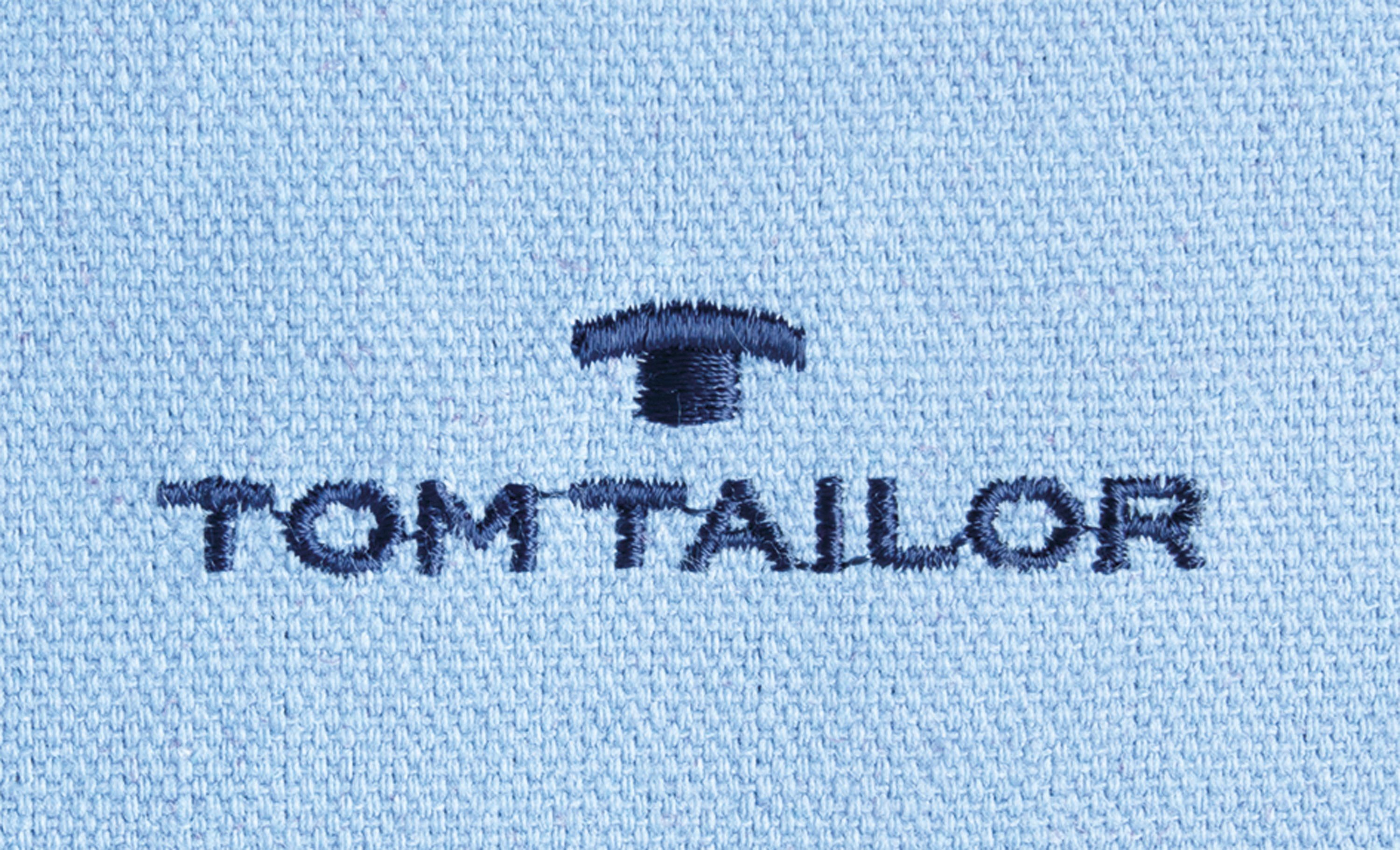 TOM TAILOR HOME Füllung, ohne Dove Dekokissen 1 Signature, mit azur/hellblau/blau Stück Paspel, Kissenhülle