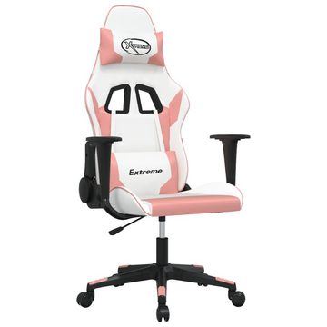 vidaXL Bürostuhl Gaming-Stuhl Weiß und Rosa Kunstleder
