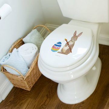 Mr. & Mrs. Panda WC-Sitz Hase Eier Malen - Weiß - Geschenk, Toilette, Klobrille, Osternest, Os (1-St), Freudige Designs
