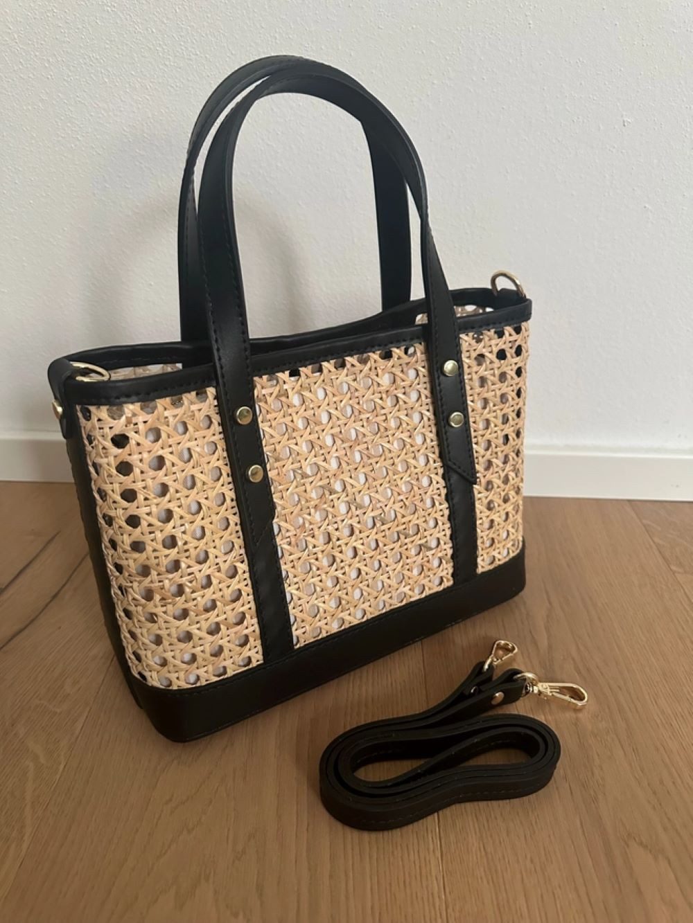 Goodman Design Handtasche Shopper-Tasche aus Wiener Geflecht und Echtleder, günstig online kaufen