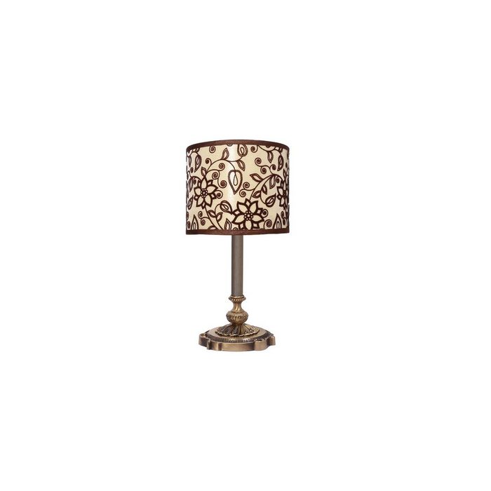 Licht-Erlebnisse Nachttischlampe EREMEA ohne Leuchtmittel Premium Schlafzimmerlampe Tisch bronziertes Messing massiv H:22cm E14