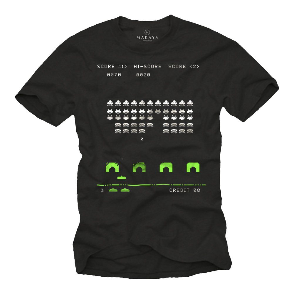 MAKAYA Print-Shirt Vintage Gaming T-Shirt Herren Gamer Geschenke für Männer/Jungs mit Druck