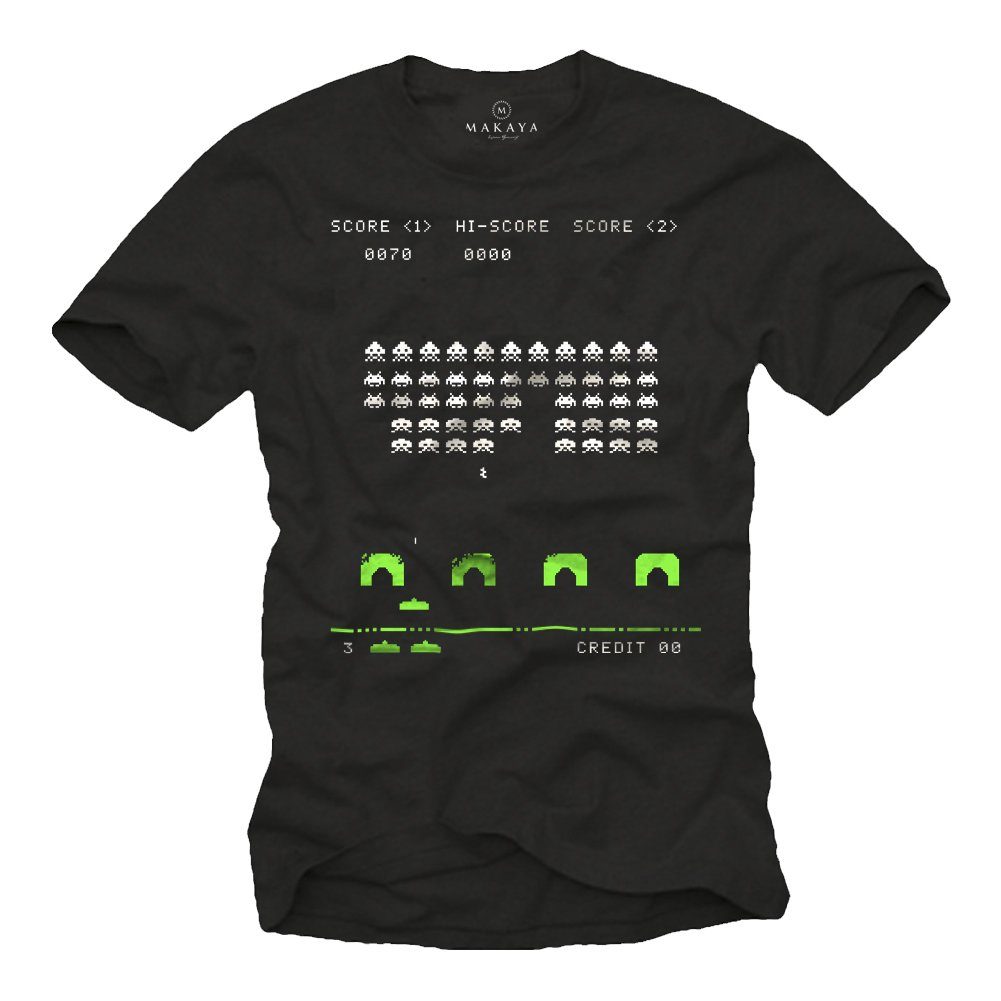 MAKAYA Print-Shirt Vintage Gaming T-Shirt Herren günstig online kaufen
