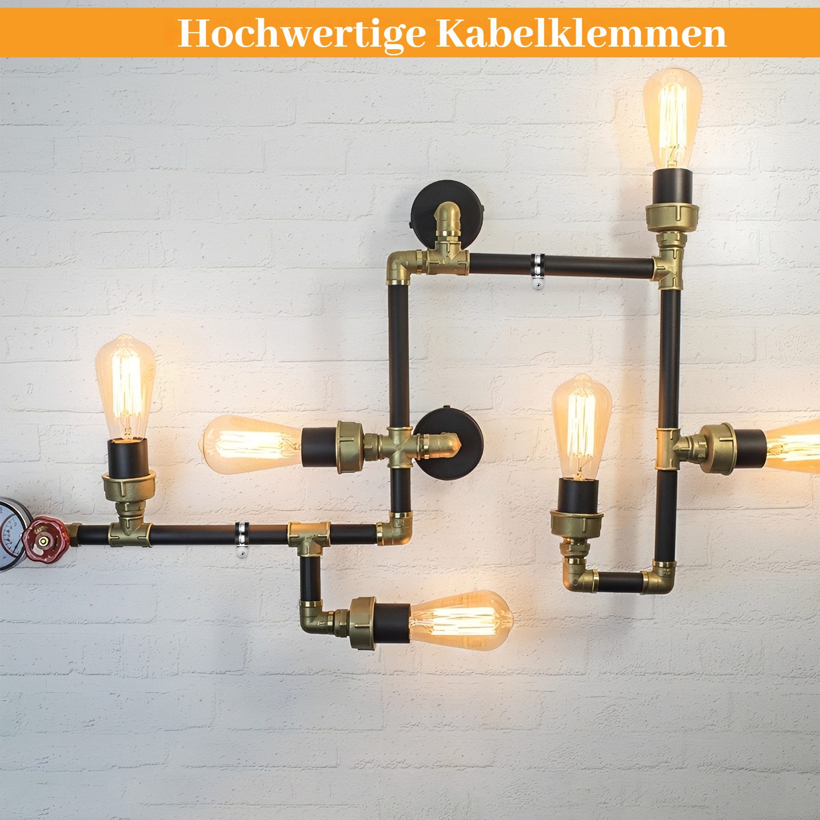BlingBin Rohrschelle 52 Stück Gummi-P-Clip Schlauchschellen aus Edelstahl mit Gummipolster, (52er Set, 52-St., 6mm 8mm 10mm 13mm 16mm 19mm), gelenkige Schlauch- – Bild 4 von 5